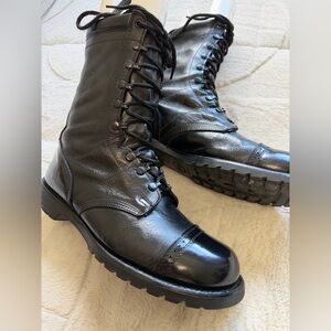 $262 Corcoran 🇺🇸 Union Made Black Leather Lace-Up Combat Unlined Field Boots 11